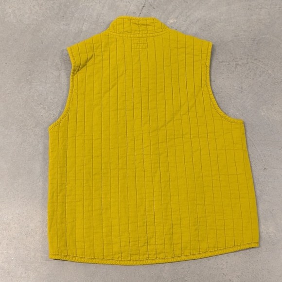 dill pickle IRIDIUM quilted cotton vest S M - Picture 10 of 13